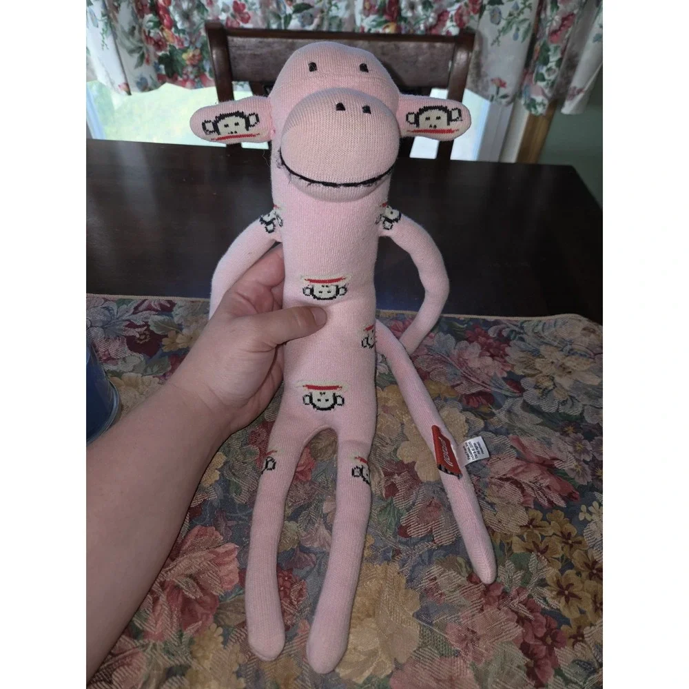 Vintage 2006 Paul Frank Pink Sock Monkey Approximately 15
